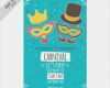 Karneval Flyer Vorlagen Wunderbar Karneval Party Flyer Mit Masken