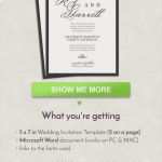 Karte Vorlage Word Gut Kalligraphie Word Vorlage Gerahmt Wort Design Hochzeit