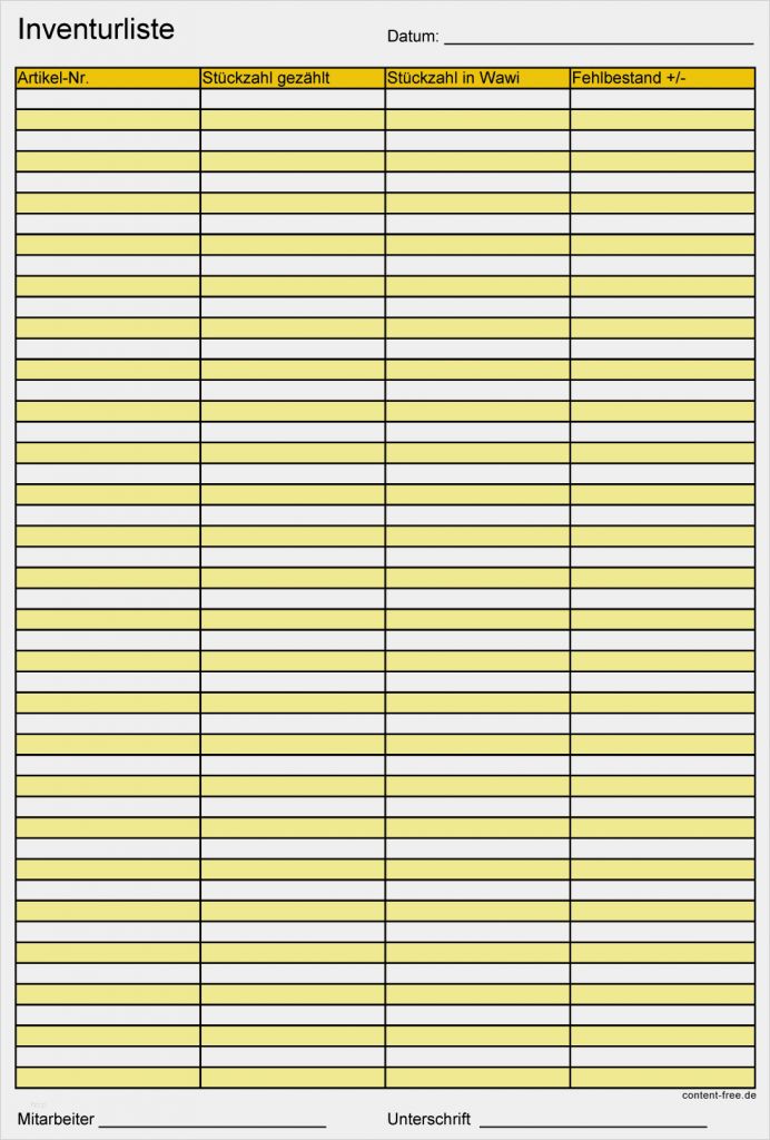 Kassenblatt Vorlage Zum Ausdrucken Pdf Wunderbar Inventurliste Zum Ausdrucken Kostenlos Als Pdf