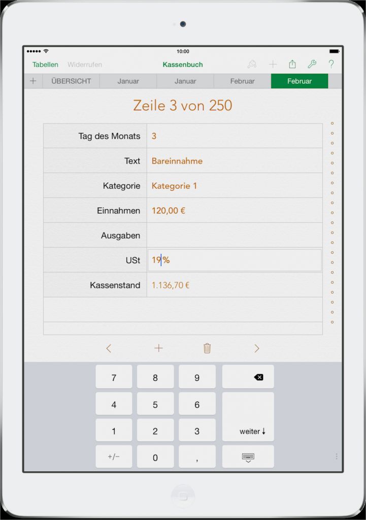 Kassenbuch Vorlage Numbers Cool Numbers Vorlage Kassenbuch 2016 Mit Ust