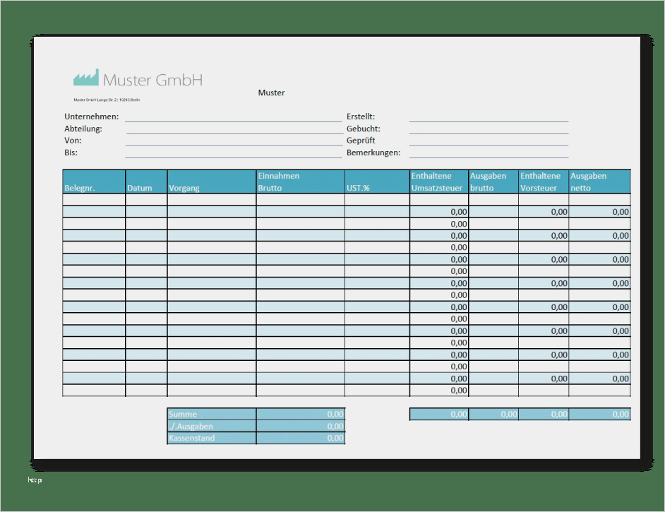 Kassentagesbericht Vorlage Inspiration tolle Kassenbuch Vorlage Als Excel Pdf Und Word Muster