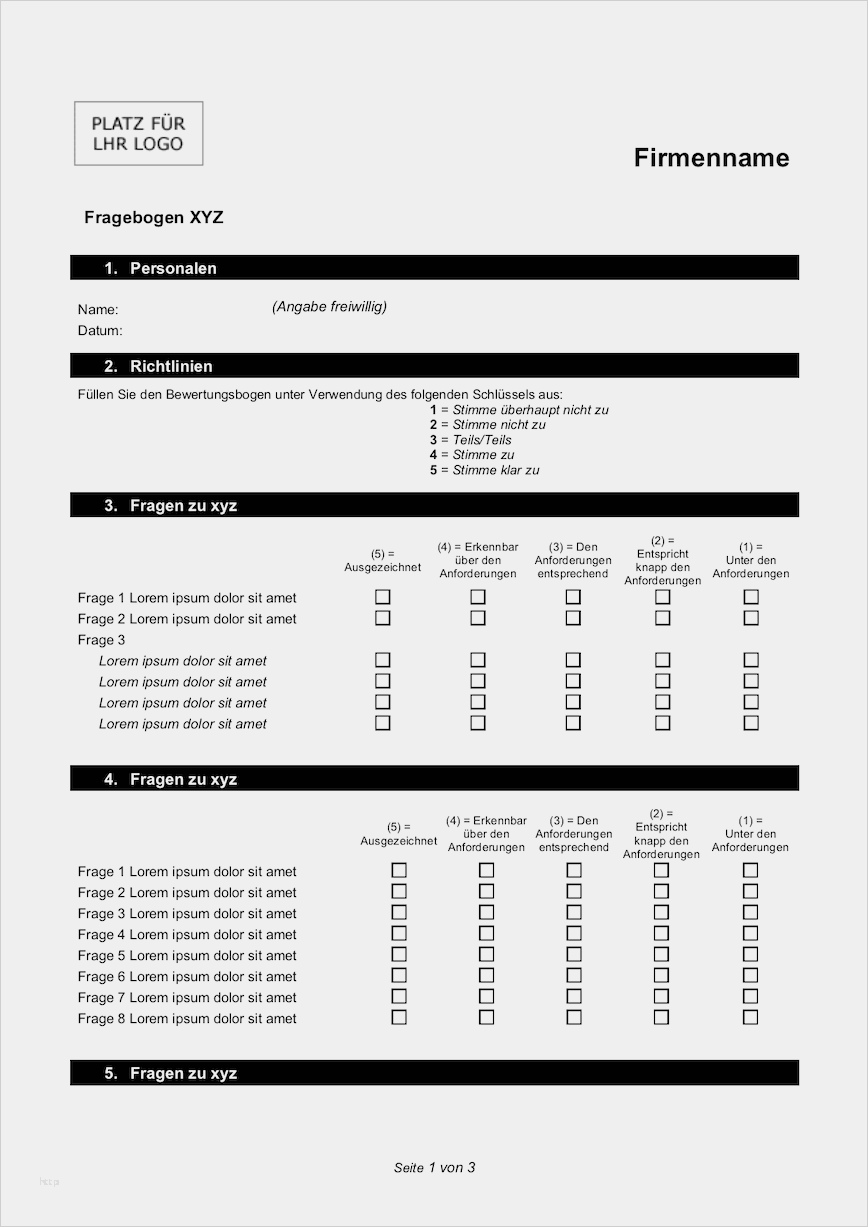 Fragebogen Vorlage gratis Word Vorlage fragebogen vorlage gratis word vorlage