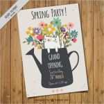 Katze Entlaufen Flyer Vorlage Genial Frühlings Party Flyer Mit Gießkanne
