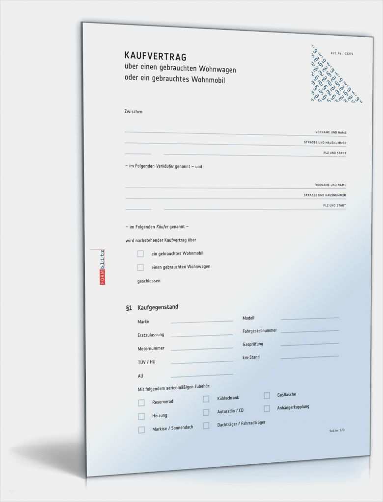 Kaufvertrag Privat Vorlage Word Schön Kaufvertrag Wohnwagen Rechtssicheres Muster Zum Download