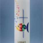 Kerze Kommunion Vorlagen Luxus Taufkerze „mosaikfisch Regenbogen Mit Kreuz Gold“