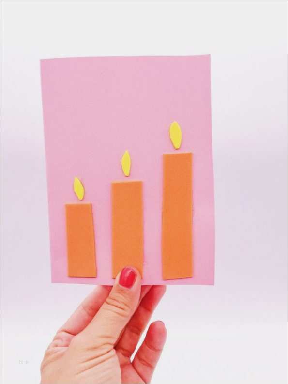 Kerzen Basteln Vorlagen Süß Geburtstagskarte Basteln Aus Moosgummi