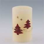 Kerzen Verzieren Mit Wachsplatten Vorlagen Inspiration Stumpen 105 X 175 Ivory Mit Weinachtsbäumen Kerzen Zum