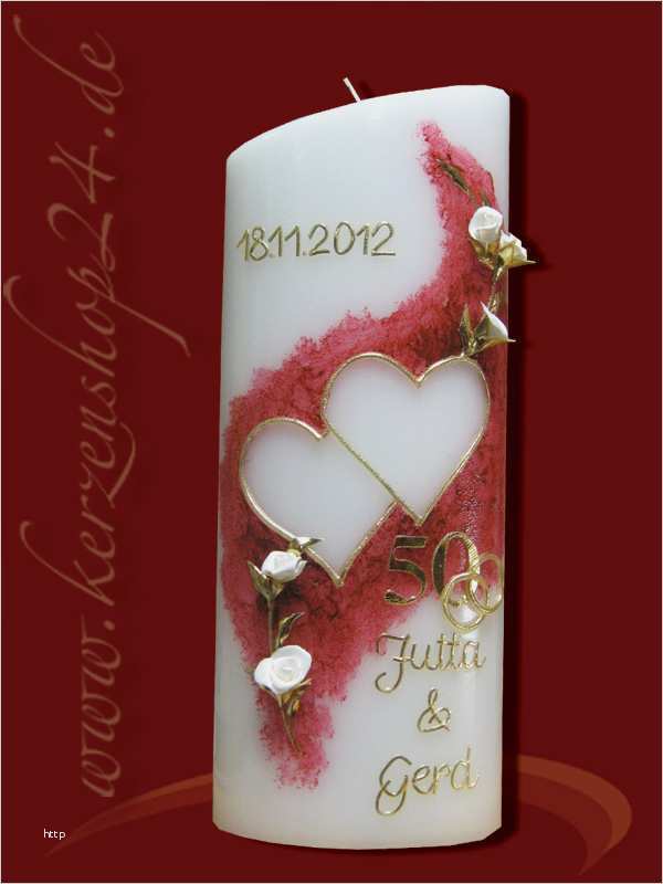 Kerzen Verzieren Vorlagen Geburtstag Best Of Kerzenshop24 Goldene Hochzeitskerze E 1159g
