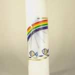 Kerzenverzierungen Vorlagen Gut Tischkerze Taube Regenbogen & Fisch