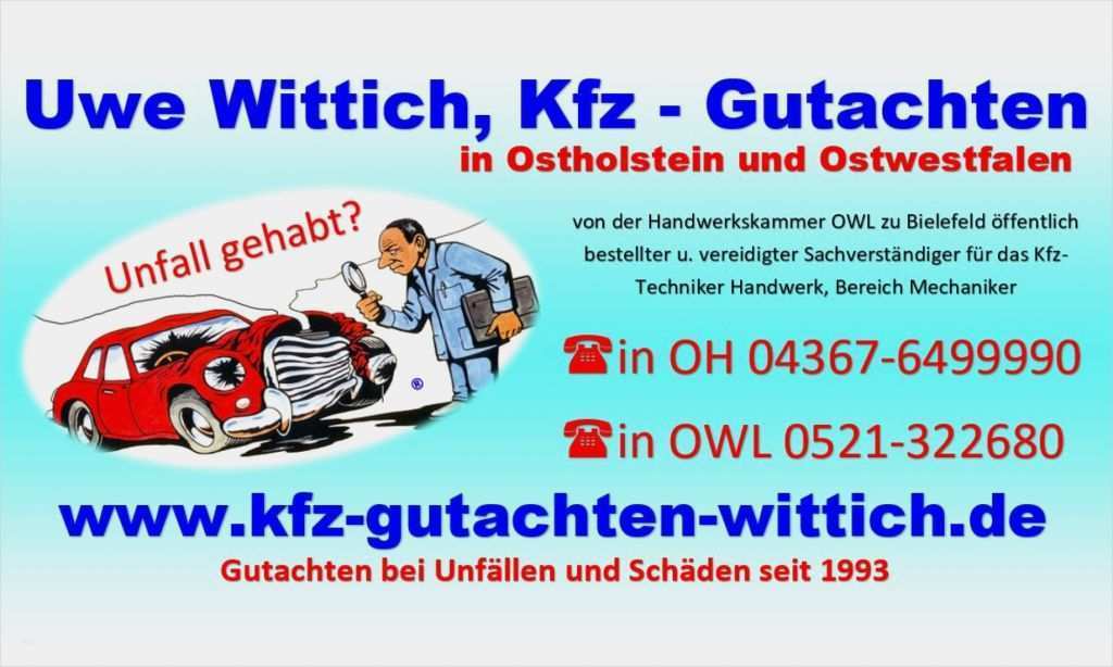 Kfz Gutachten Vorlage Cool Kfz Gutachten Wittich – Kfz Gutachten Vom öffentlich