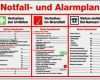 Kfz Kennzeichen Vorlage Bewundernswert Schild Pvc Notfall Und Alarmplan 410x595mm