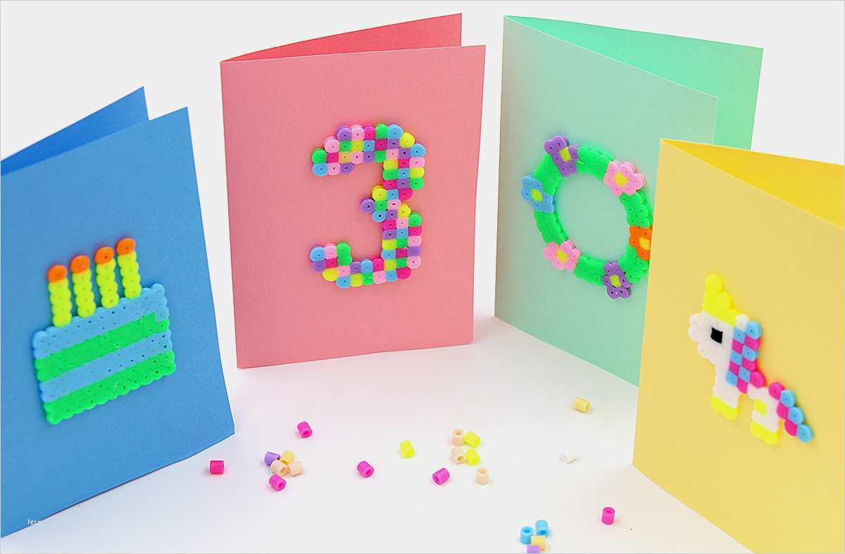 Kinder Geburtstagskarten Vorlagen Inspiration Karten Basteln Mit Bügelperlen Vorlagen