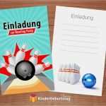 Kindergeburtstag Einladung Vorlagen Kostenlos Zum Drucken Schönste Einladung Kindergeburtstag Bowling Kegeln Kostenlose
