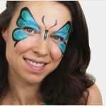 Kinderschminken Vorlagen Einfach Großartig Fasnacht Schmetterling Schminken Blau Einfach Makeup
