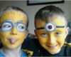 Kinderschminken Vorlagen Pfau Süß Minions Running Riot Schminken Pinterest