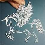 Kinderzimmer Schablonen Vorlagen Hübsch Unicorn Winged Horse Pegasus Papercut Template Pdf