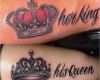 King and Queen Tattoo Vorlage Cool 40 King &amp; Queen Tattoos that Will Instantly Make Your