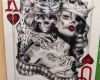 King and Queen Tattoo Vorlage Cool Skeleton King with Queen Hearts Card Shirt Choose Size