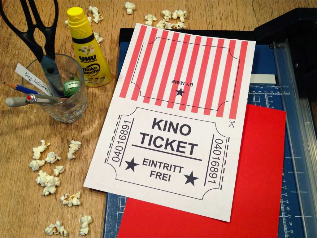 Kinoticket Vorlage Erstaunlich Wel E to the Movies Kinogutschein Selber Basteln