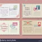Kirchenblätter Hochzeit Vorlagen Genial Vintage Hochzeit Postkarte Vektor Vorlagen Alte Vector