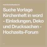 Kirchenheft Gestalten Vorlage Word Hübsch Die Besten 25 Kirchenheft Hochzeit Vorlage Ideen Auf