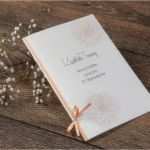 Kirchenheft Goldene Hochzeit Vorlage Genial Hochzeitskarten Kirchenheft "dalia" Apricot Ein