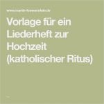 Kirchenheft Hochzeit Vorlage Katholisch Gut Vorlage Für Ein Liederheft Zur Hochzeit Katholischer