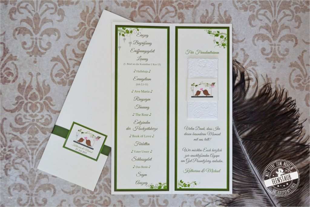 Kirchliche Trauung Kirchenheft Vorlage Hübsch Trauungsprogramme Feenstaub