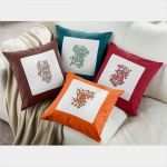 Kissen Sticken Vorlage Angenehm Kreuzstich Monogramm Kissen 4 Versch Farben