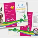 Kita Flyer Vorlage Fabelhaft Faltblatt Flyer Für Kita Teichfrösche