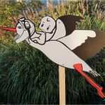 Klapperstorch Baby Vorlage Angenehm Baby Klapperstorch Zum Aufstellen Bei Geburt Eines Babys