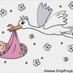 Klapperstorch Baby Vorlage Bewundernswert Storch Und Baby Clipart Bild