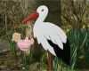 Klapperstorch Baby Vorlage Einzigartig 60cm Storch Aus Holz Mit Baby Oder Zwillingen Incl