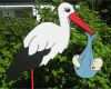 Klapperstorch Baby Vorlage Gut 110 Cm Holz Storch Klapperstorch Geschenk Zur Geburt Mit
