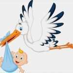 Klapperstorch Holz Vorlage Gut Cartoon Storch Mit Baby Vektorgrafik