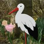 Klapperstorch Holz Vorlage Hübsch 60cm Storch Aus Holz Mit Baby Oder Zwillingen Incl