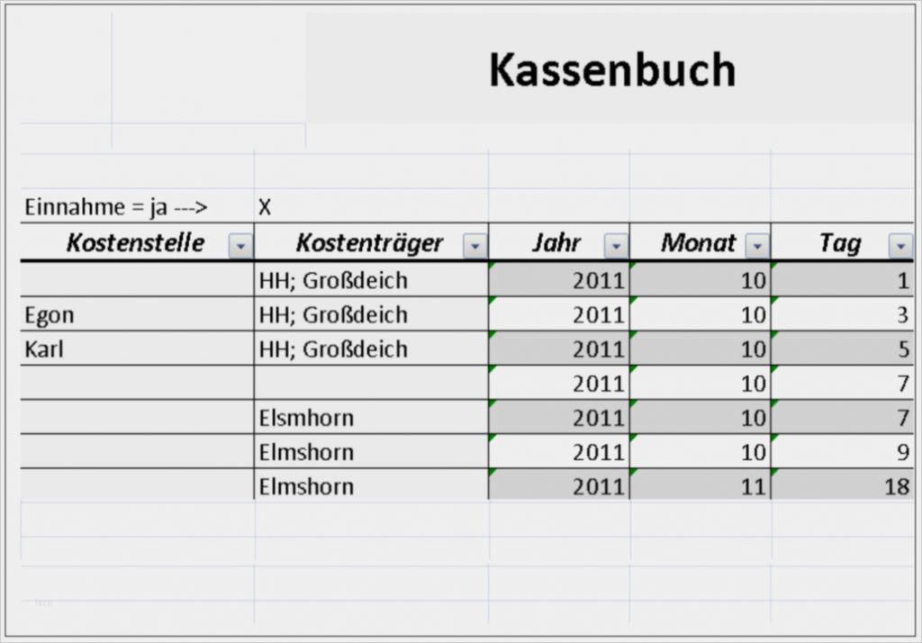 Klassenbuch Vorlage Hübsch Kassenbuch Excel Vorlagen Shop