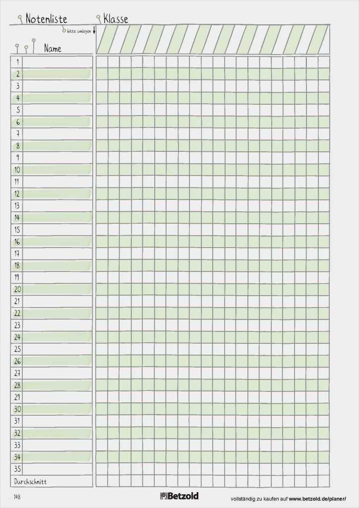 Klassenliste Vorlage Excel Großartig Notenliste Vorlage Zum Ausdrucken Aus Dem Betzold Design