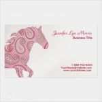 Klassische Visitenkarten Vorlagen Einzigartig Rosa Paisley Pferd Visitenkarten