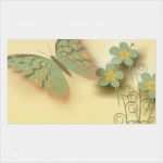 Klassische Visitenkarten Vorlagen Inspiration Hübscher Schmetterlings Und Blumen Hintergrund