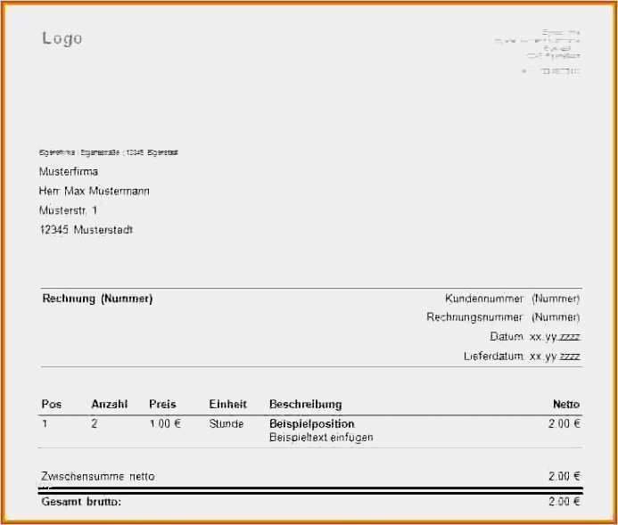 Kleinunternehmer Rechnung Vorlage Word Schön 17 Vorlage Rechnung Kleinunternehmer Word Vorlagen123