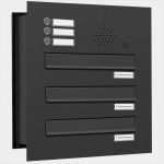 Klingel Und Briefkastenschilder Vorlage Angenehm 3er Premium Mauer Durchwurf Briefkasten Anthrazit M