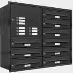 Klingel Und Briefkastenschilder Vorlage Einzigartig 9er Briefkasten Anlage Unterputz Montage Ral 7016