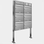 Klingel Und Briefkastenschilder Vorlage Erstaunlich 6er Premium Edelstahl Briefkasten Standanlage Freistehend