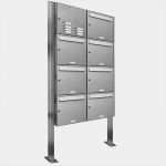 Klingel Und Briefkastenschilder Vorlage Schön 7er V2a Edelstahl Briefkasten Standanlage Freistehend Mit