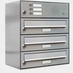 Klingel Und Briefkastenschilder Vorlage Süß 3er Premium Edelstahl Briefkastenanlage Für Aufputz