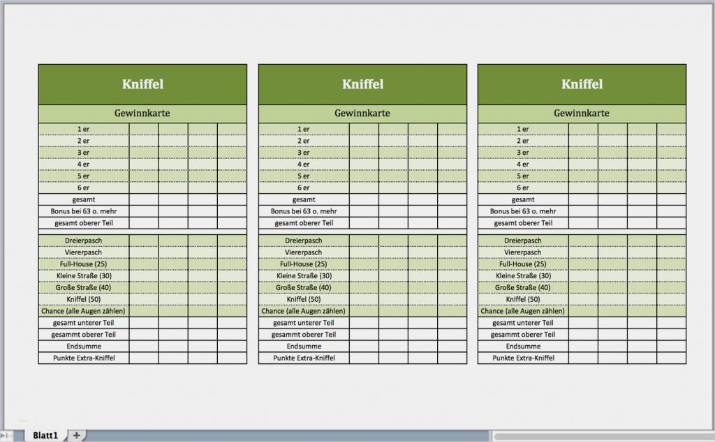 Kniffel Excel Vorlage Erstaunlich Kniffelblock Zum Ausdrucken | siwicadilly.com