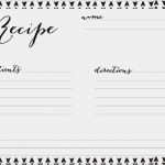 Kochbuch Selber Schreiben Vorlage Inspiration 10 Kostenlose Rezeptkarten In Black&white