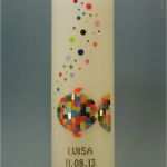 Kommunionkerze Fisch Vorlage Genial Taufkerze Mosaikfisch Taufe Pinterest