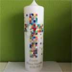 Kommunionkerze Gestalten Vorlagen Genial Sibylle S Kerzenlädchen Tauf Kommunionkerze Mosaikkreuz